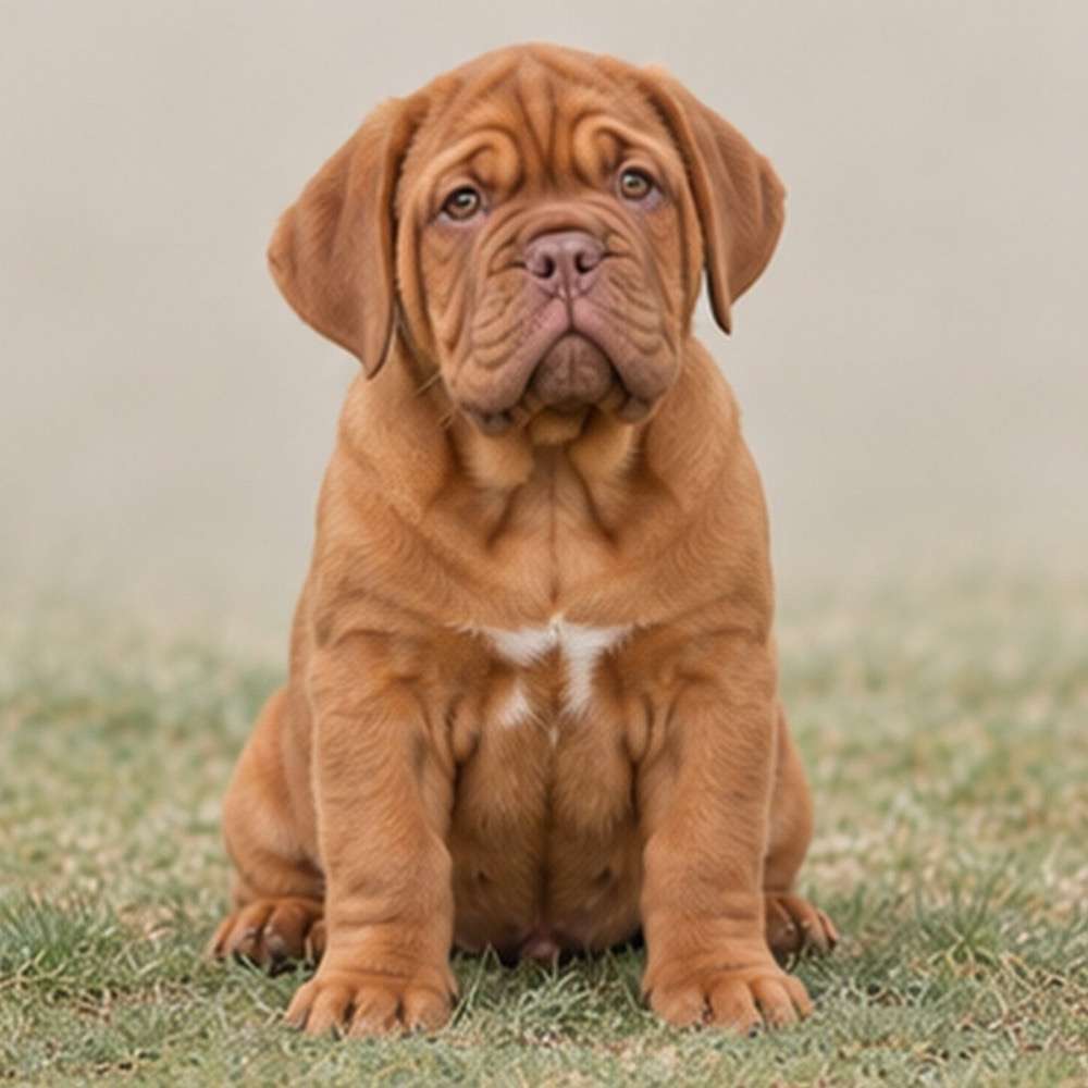 Large, muscular dog with a short, reddish coat and strong build