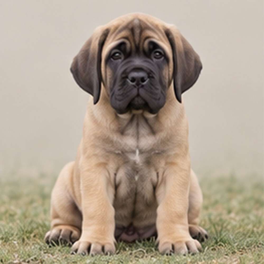 Large, muscular dog with short, brindle coat, standing proudly and alert